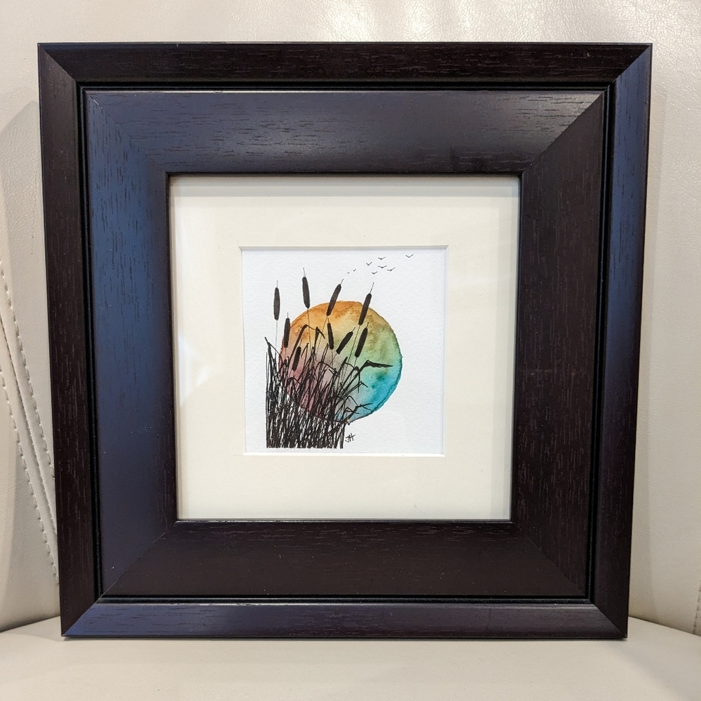 ❤️Host Pick ❤️ 🎨Framed & Matted Original Watercolour painting